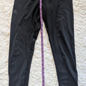 Salomon Women's Black Under Ski Leggings Reflective  Pants Size M